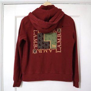 Gwen Stefani L.A.M.B. Red Full Zip Hoodie Size M/L Fall 2007 RARE